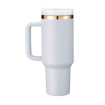 xTool - Stainless Steel Tumbler with Removable Handle - Light Blue Grey To Gold (40z/1.18L)