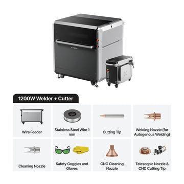 Xtool - CNC Metal Cutter + MetalFab Laser 1200W - Bundle