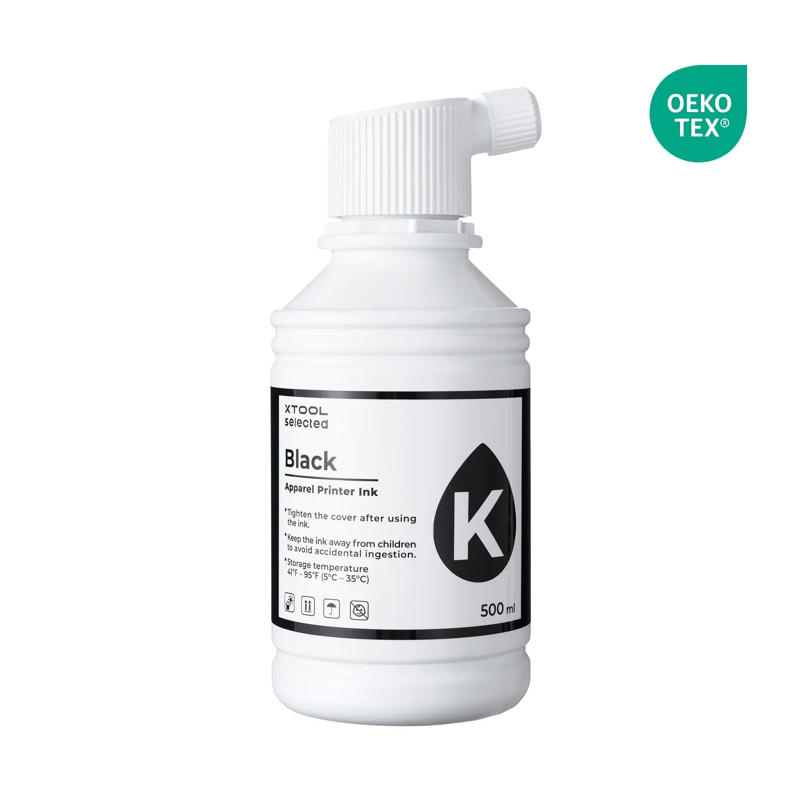 xTool - Selected Apparel Printer - Ink - Black (500ml)