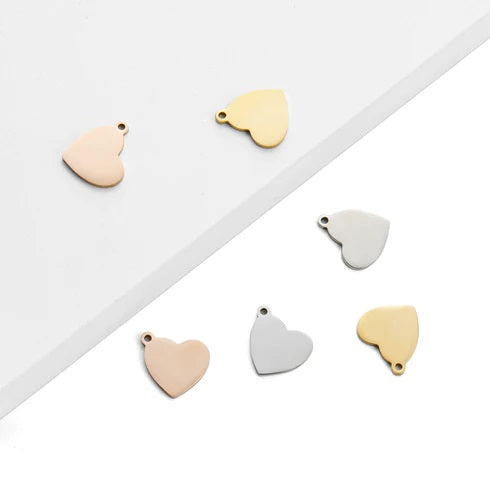 xTool - Heart Tags - Silver/Gold/Rose Gold Mix - 30pcs