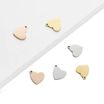 xTool - Heart Tags - Silver/Gold/Rose Gold Mix - 30pcs Laser Package