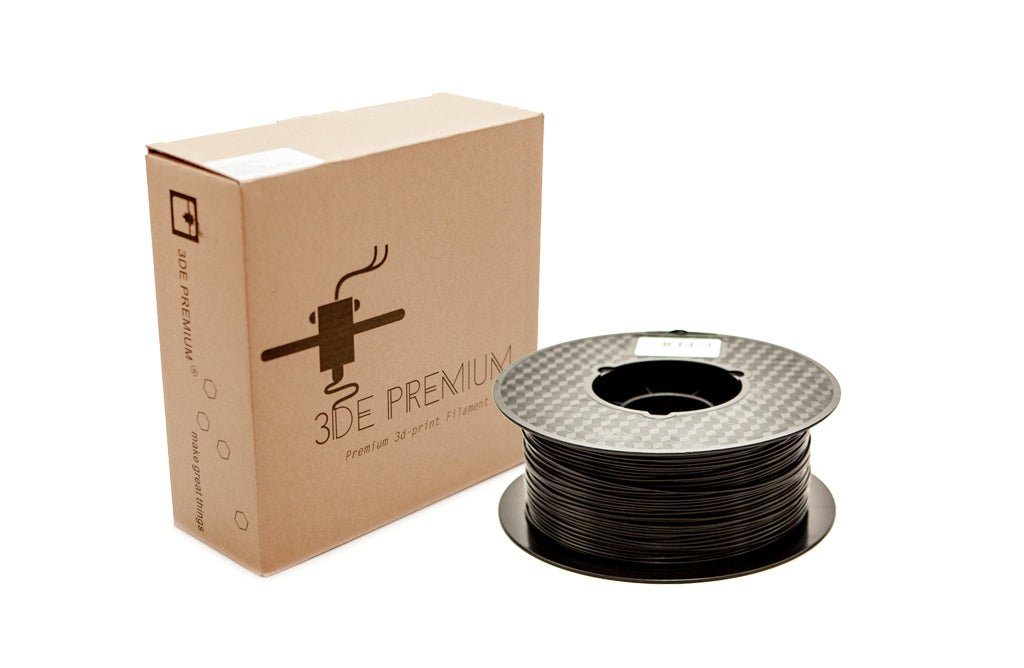 2kg - Solid Black - 3DE Premium PETG - 1.75mm