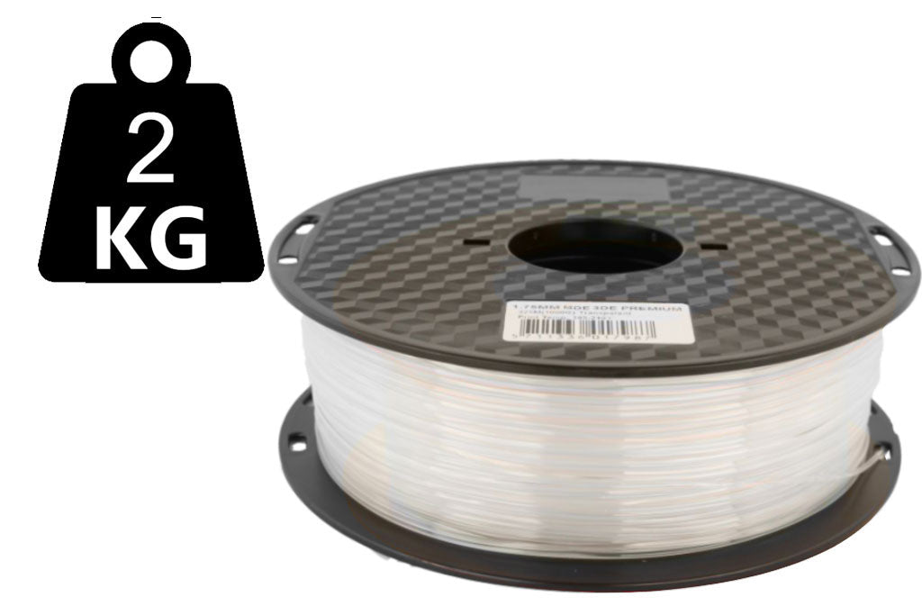 2kg - Transparent - 3DE Premium PETG - 1.75mm