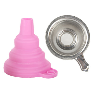 Silicone Funnel + Metal Filter Kit for Resin - Pink