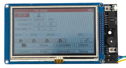 A Paneldue with 5'' Screen for DuetWifi