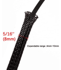 Black Wire Sleeve - 8mm - 1m