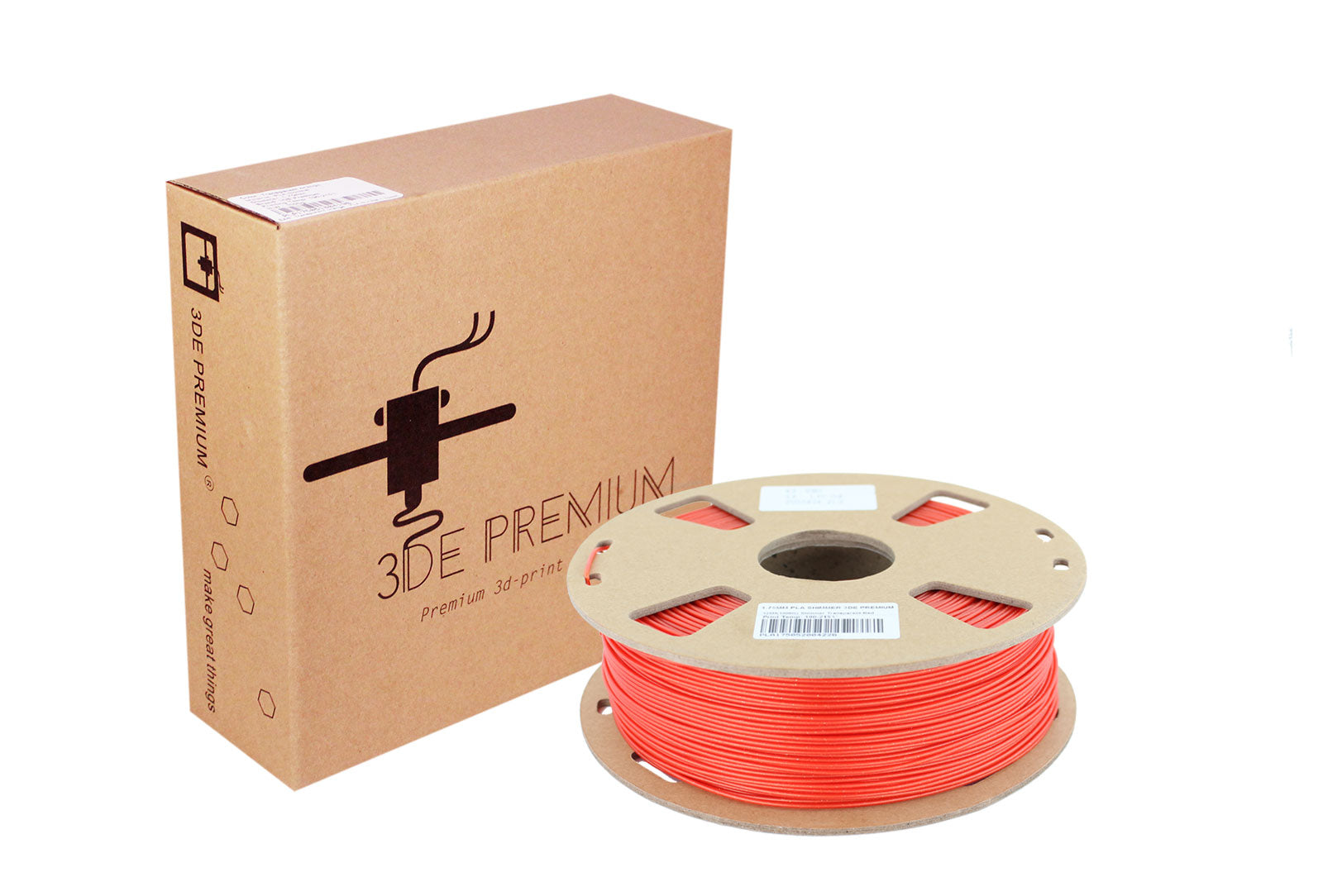 3DE Premium - PLA Shimmer - Transparent Red - 1.75mm - 1kg