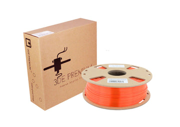 3DE Premium - PETG - Fluorescent Orange - 1.75mm - 1kg (Semi-transparent)