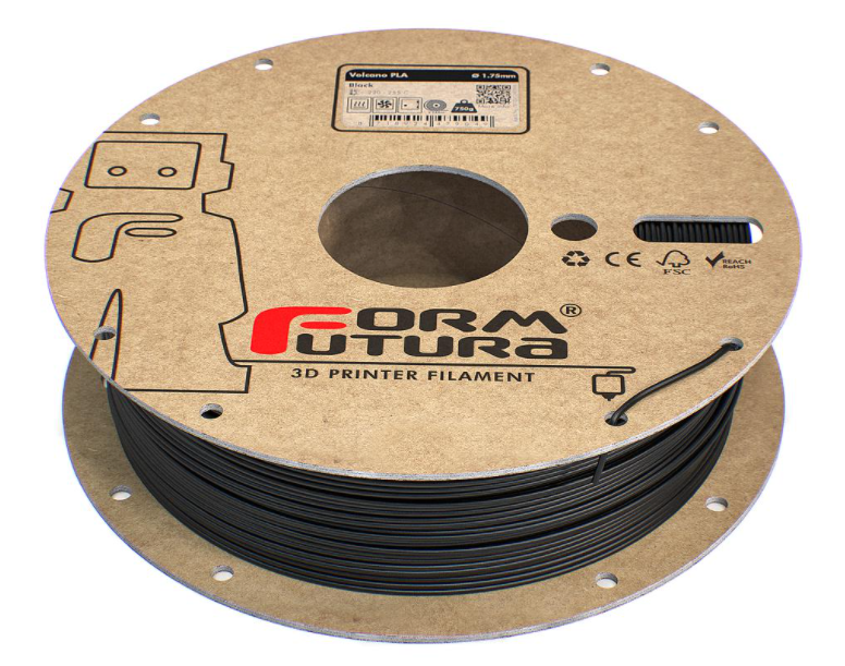 Formfutura - Volcano PLA - Black - 1.75mm - 750g