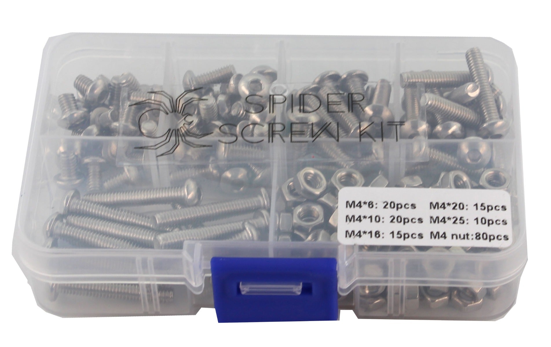 SpiderScrew Kit with Nuts - M4 - 80 pcs