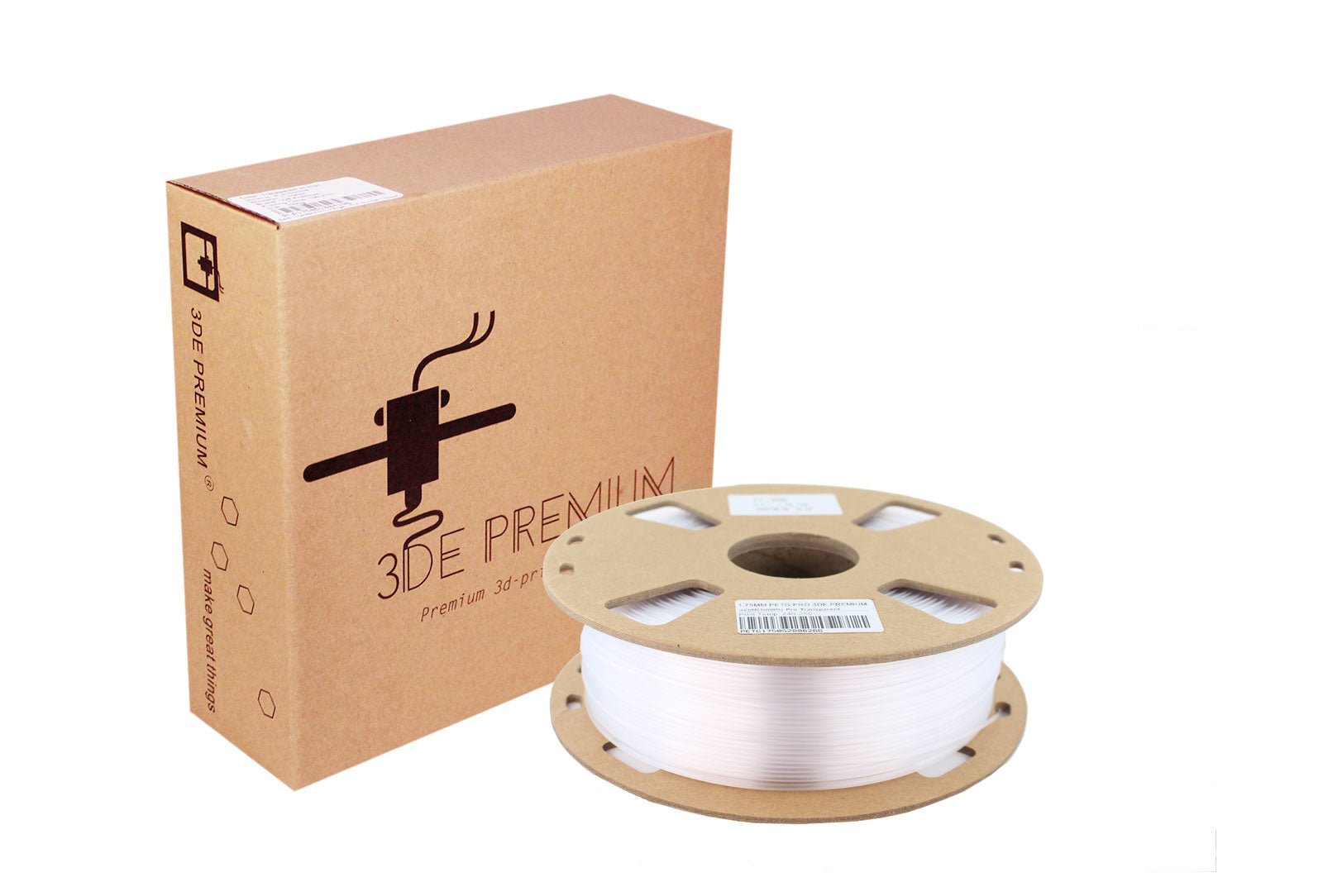 3DE Premium - PETG PRO - Transparent - 1.75mm - 1kg