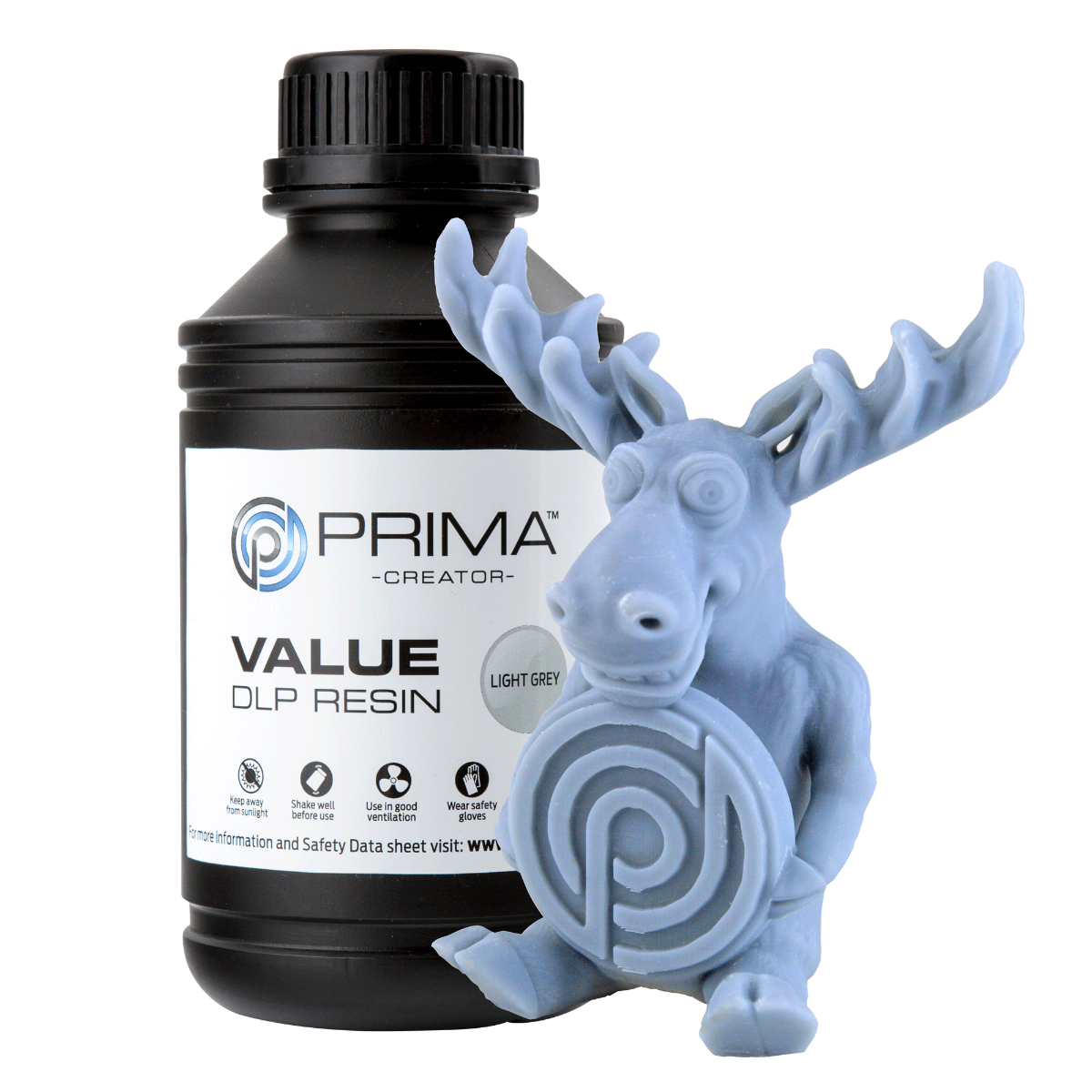 PrimaCreator Value UV-DLP Resin - Light Grey - 500ml