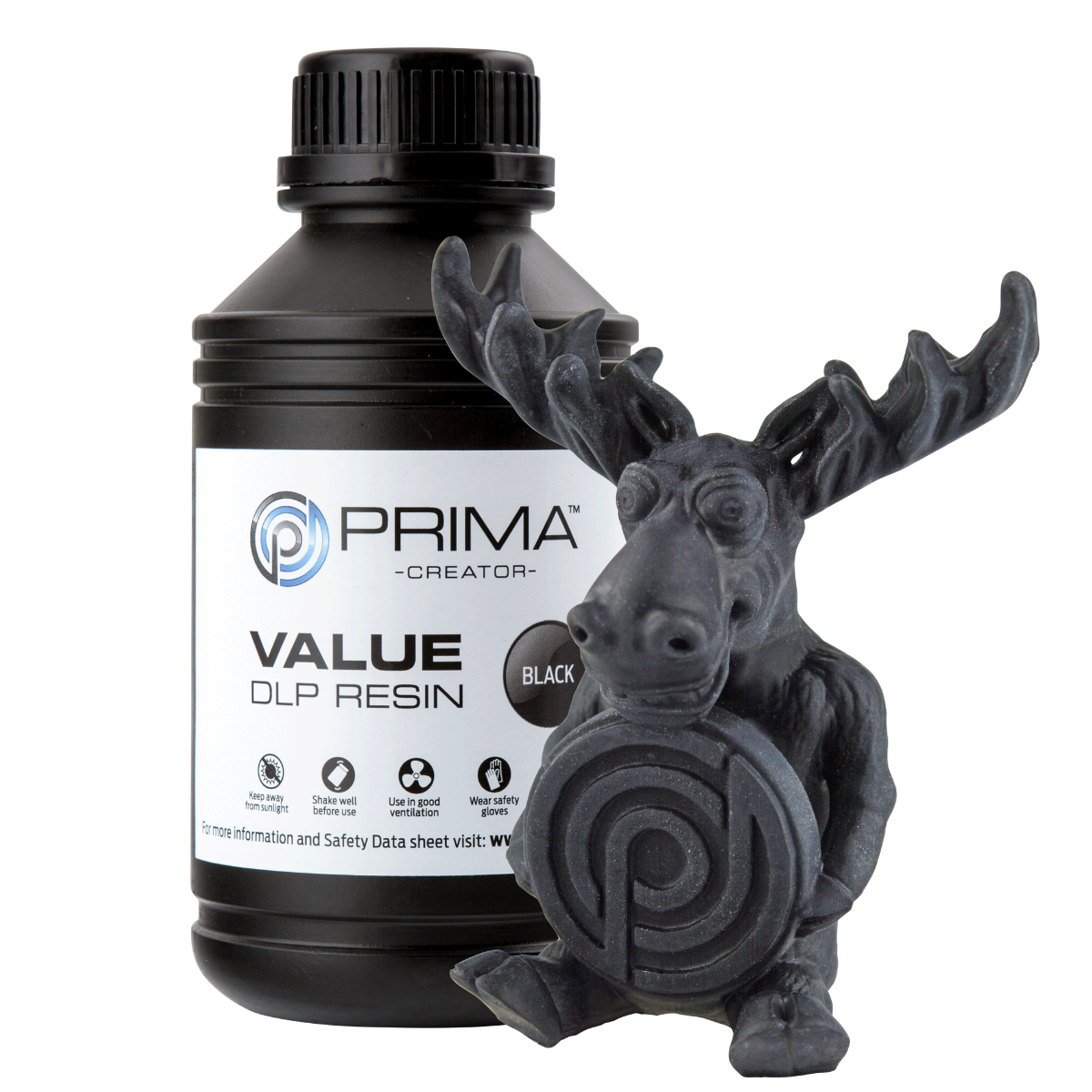 PrimaCreator Value UV-DLP Standard Resin - Black - 500ml