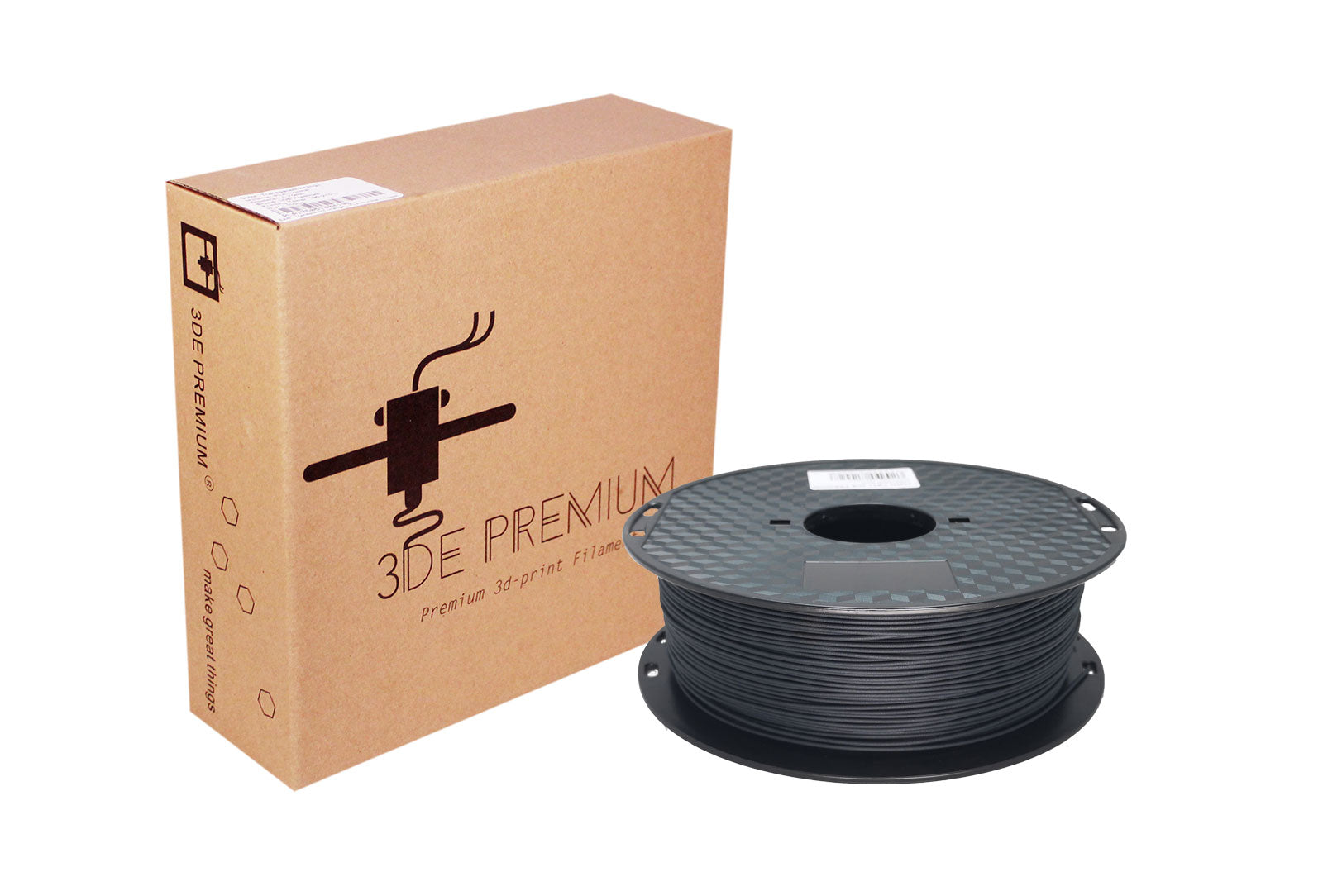 3DE Premium - Nylon CarbonForce (PA6) - Black - 1.75mm - 1kg